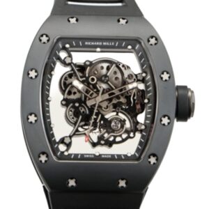리차드밀 RM055 43mm Black Ceramic Black Rubber Strap Black Skeletonized Dial[BBR]