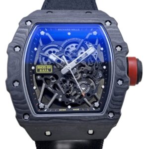 리차드밀 RM35-01 42mm Black Carbon Fiber Black Canvas Strap Black Skeletonized[BBR]