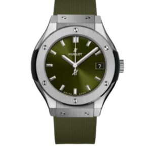 위블로 클래식퓨전 38mm 565.NX.8970.RX Titanium Rubber Strap Green Dial[HB]