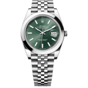 롤렉스 데이저스트 41mm 126300-0020 Smooth Bezel Full 904L Mint Green Dial Jubilee[VS]