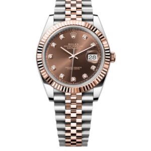 롤렉스 데이저스트 41mm Counterweight 126331-0004 Half Rose Gold Diamond Brown Dial Jubilee[ARF]