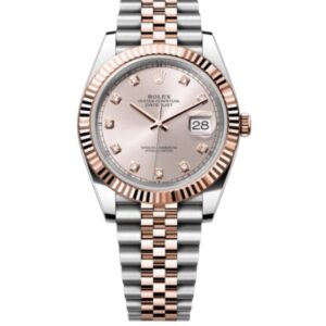 롤렉스 데이저스트 41mm Counterweight 126331-0008 Half Rose Gold Diamond Pink Dial Jubilee[ARF]
