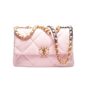 [프리미엄/해외배송]샤넬 19백 라지 플랩 백(핑크/금장/램스킨)