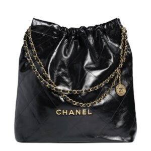 [탑티어/해외배송]샤넬 *정품가죽* 22백 라지 핸드백(블랙/금장/카프스킨)