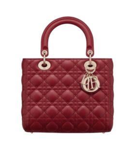 [탑티어/해외배송]디올 레이디 디올 미디엄 백(다크 레드/까나쥬/램스킨)
