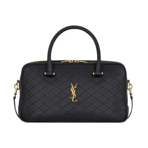 [프리미엄/해외배송]생로랑 리아 더플백(블랙/금장)