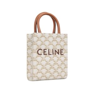 [프리미엄/해외배송]셀린느 커티컬 로고 카바스 미니(화이트/트리옹프 캔버스)