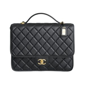 [프리미엄/해외배송]샤넬 브리프케이스 백팩(블랙/금장/캐비어)