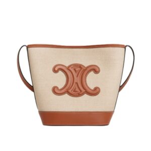 [프리미엄/해외배송]셀린느 퀴르 트리옹프 버킷백 스몰(내추럴/탠)