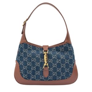 [프리미엄/해외배송]구찌 재키 1961 스몰 호보백(데님/브라운)