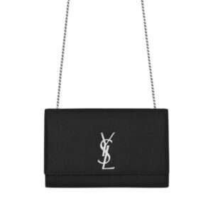 [프리미엄/해외배송]생로랑 케이트 미디엄 백(블랙/은장)