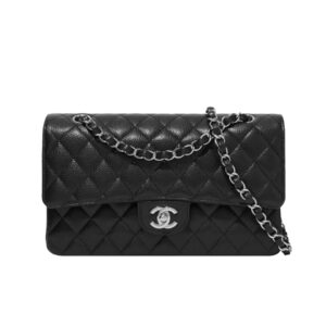 [탑티어/해외배송]샤넬 *정품가죽* 클래식 플랩백 미디엄(블랙/은장/캐비어)