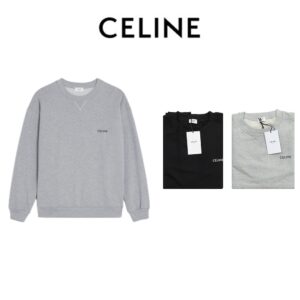 [국내배송]셀린느 시그니처로고 체스트 엠브로이더 맨투맨(2color)