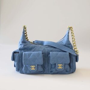 [국내배송]샤넬 25c 크루즈 맥시 호보백 워시드 데님