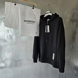 [국내배송]버버리 체크 라벨 코튼 후디