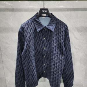 [국내배송]크리스찬 디올 오블리크 오버사이즈 블루 코튼셔츠