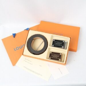 [국내배송]루이비통 투버클 컷팅 모노블랙 벨트 수입최고급