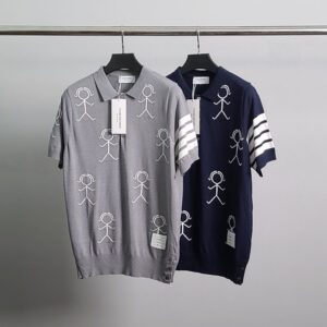 [국내배송]톰브라운 프리미엄 4바 피플 반팔 카라 니트