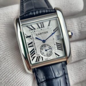 [국내배송]까르띠에 탱크 MC 실버 블랙가죽줄