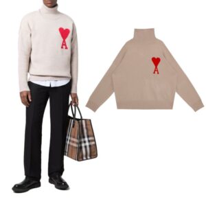 [국내배송]아미 파리스 꾀흐 오버사이즈 터틀넥(샴페인베이지)