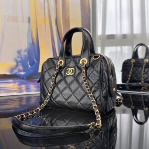 [국내배송]샤넬 25A 볼링백 스몰 페이던트 카프스킨 AS5578