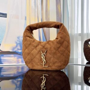 [국내배송]생로랑 이카리노 퀼팅 스웨이드 미니 호보백