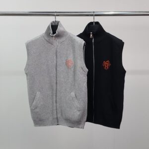 [국내배송]에르메스 로고자수 니트 조끼