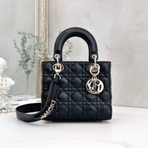 [국내배송]디올 ABC 레이디백 램스킨 블랙 금장