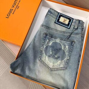 [국내배송]루이비통 2025SS LV포켓 엠보로고 스판데님진