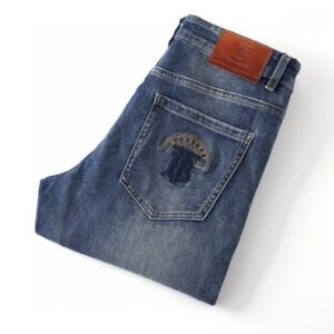 [국내배송]버버리 2025 S/S 써클 TB 자수로고 스판 데님 진