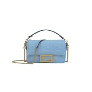 [프리미엄/해외배송]펜디 바게트 백 미니 FF(스카이 블루)